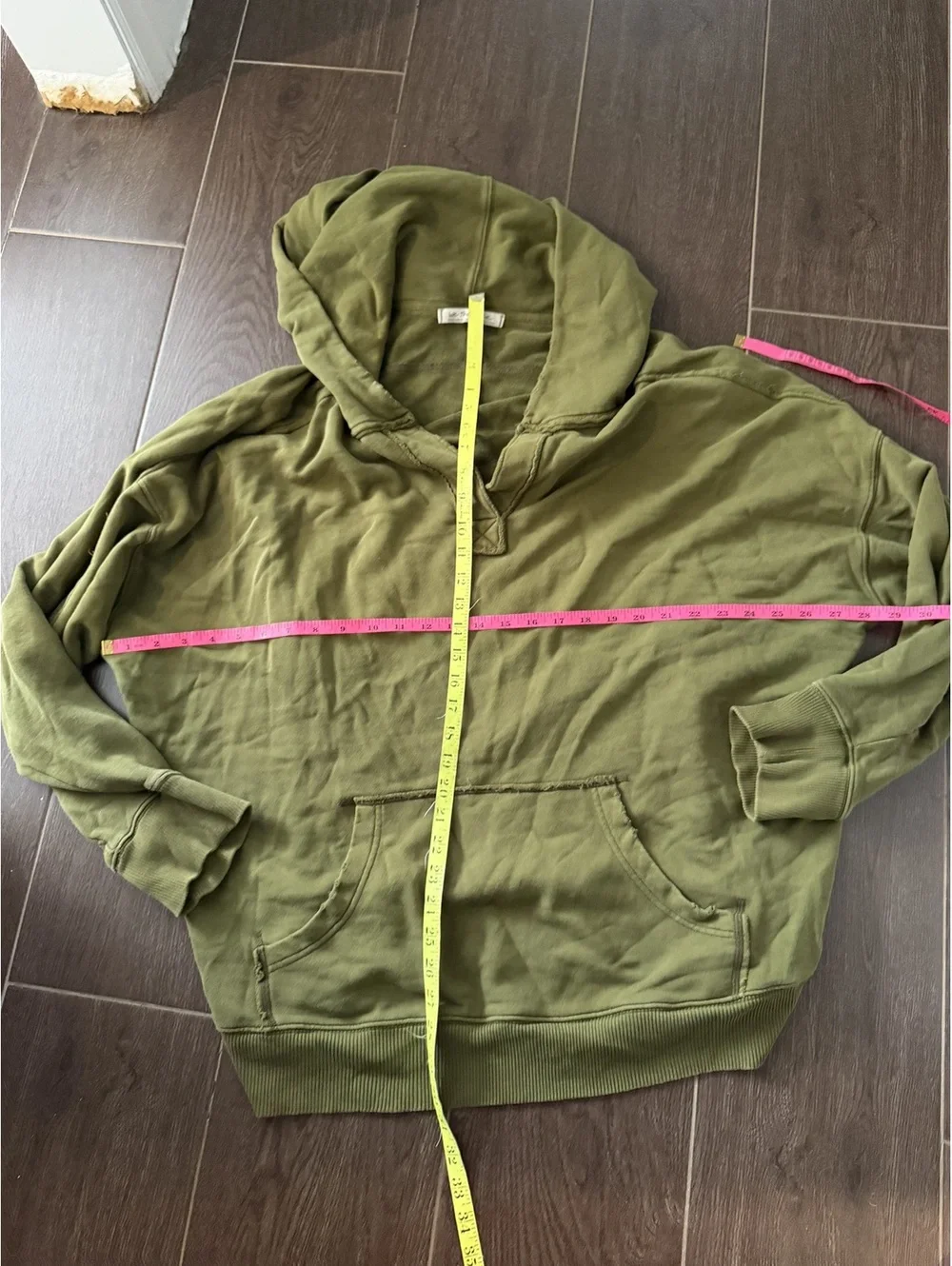 We the free oversized slouchy olive green pullover hoodie XL - Picture 3 of 4